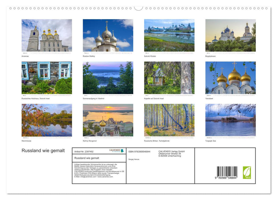 Russland wie gemalt (CALVENDO Wandkalender 2027)