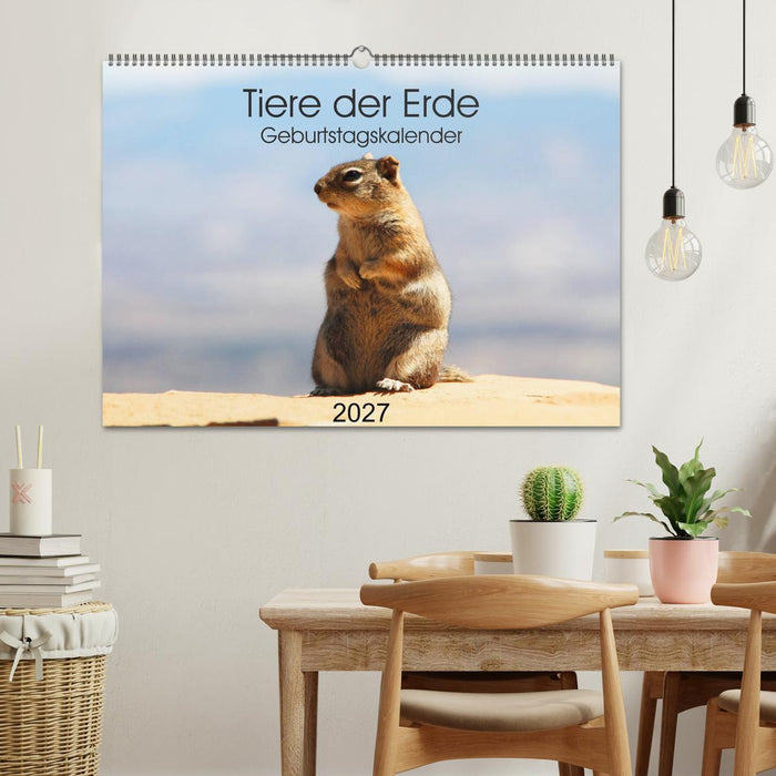 Tiere der Erde Geburtstagskalender (CALVENDO Wandkalender 2027)