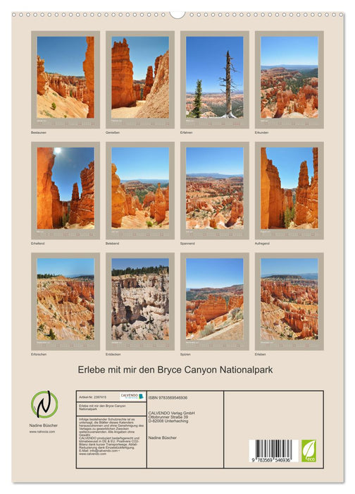 Erlebe mit mir den Bryce Canyon Nationalpark (CALVENDO Premium Wandkalender 2027)