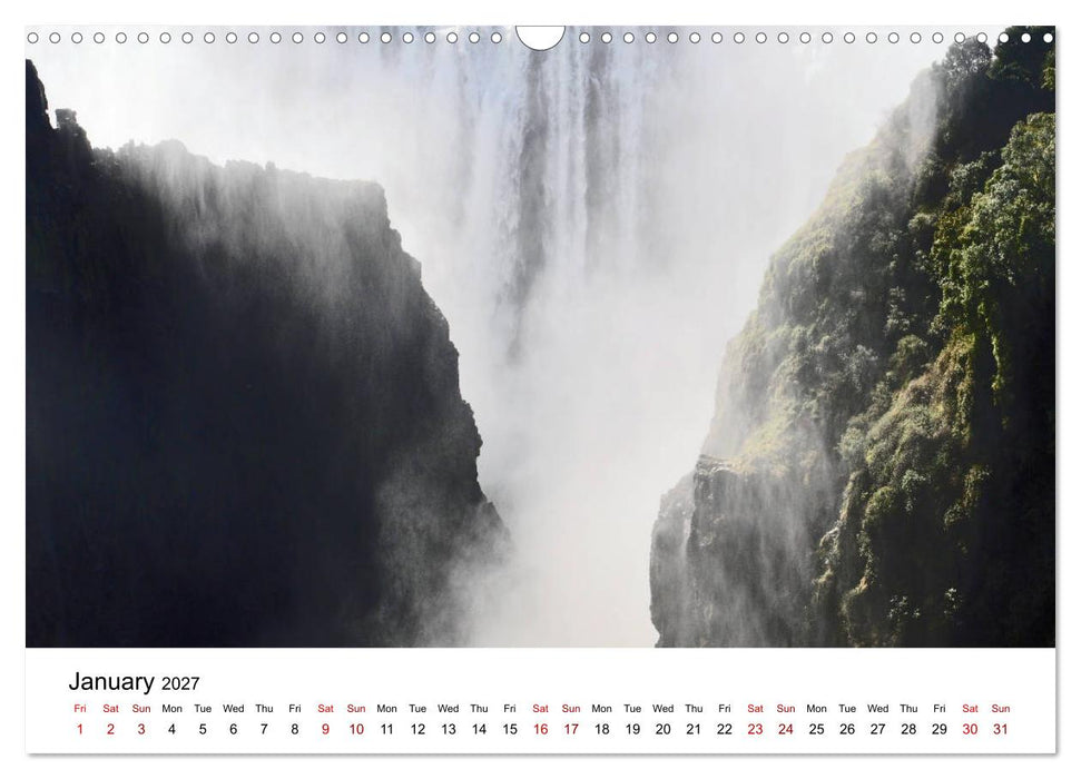 World natural heritage Victoria Falls - The smoke that thunders (CALVENDO Monthly Calendar 2027)