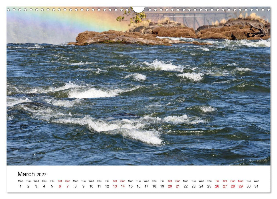 World natural heritage Victoria Falls - The smoke that thunders (CALVENDO Monthly Calendar 2027)