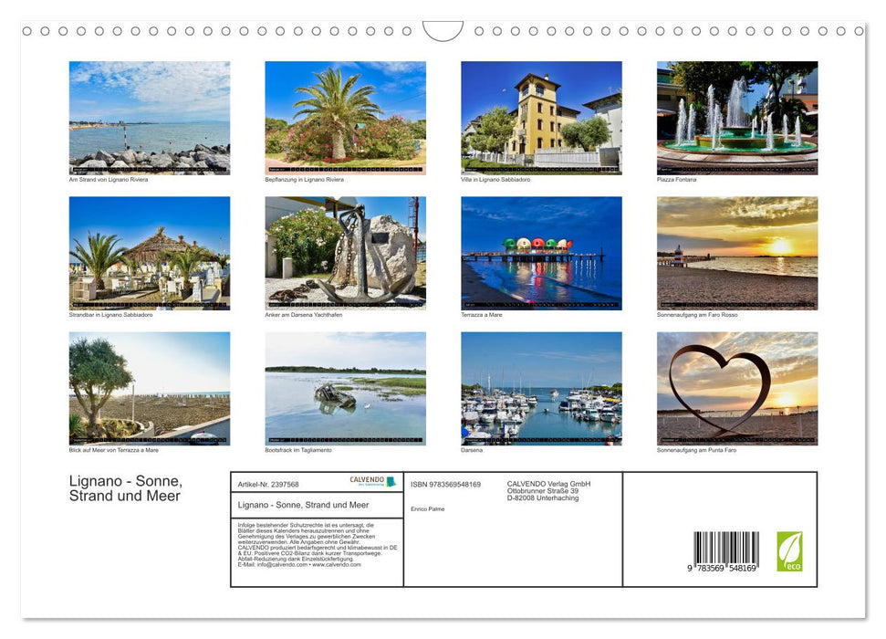 Lignano - Sonne, Strand und Meer (CALVENDO Wandkalender 2027)