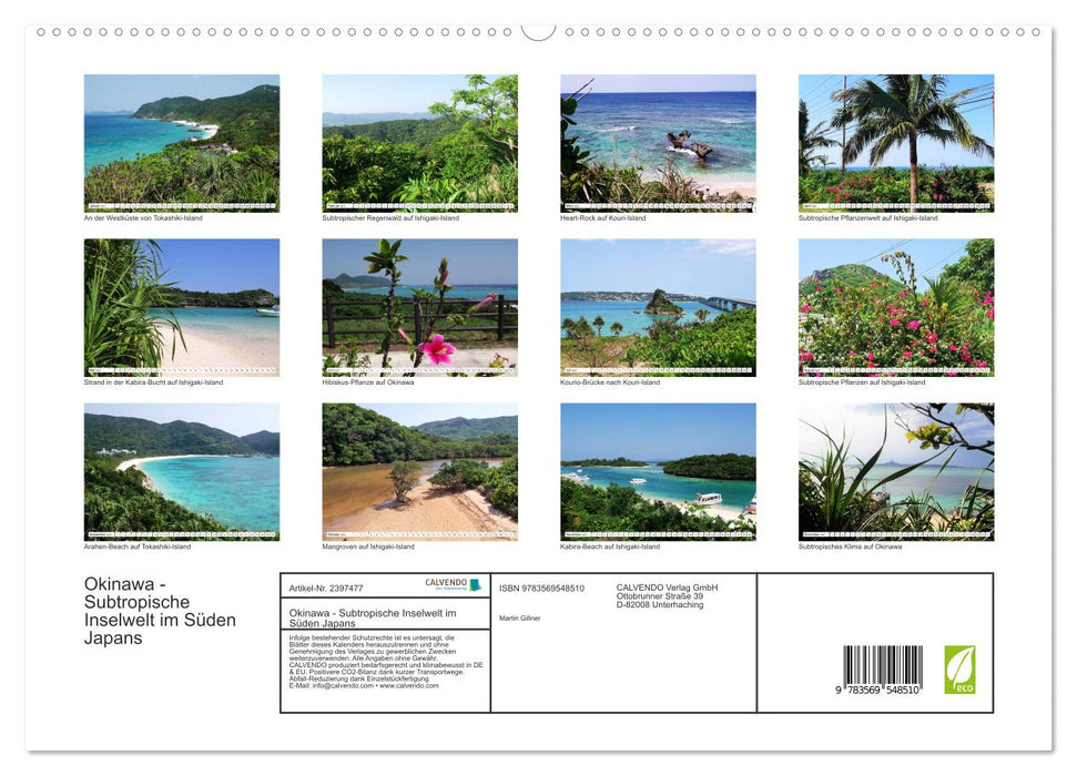 Okinawa - Subtropische Inselwelt im Süden Japans (CALVENDO Premium Wandkalender 2027)