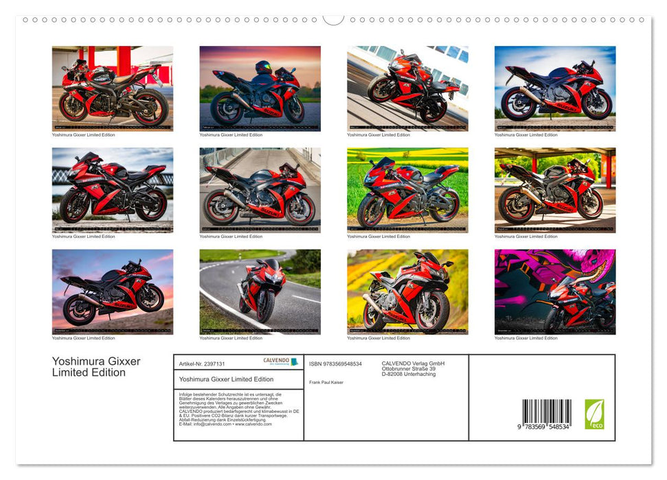 Yoshimura Gixxer Limited Edition (CALVENDO Premium Wandkalender 2027)