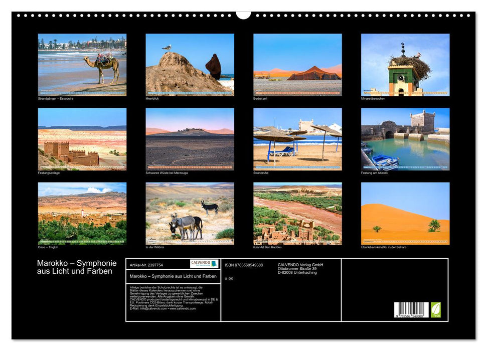Marokko – Symphonie aus Licht und Farben (CALVENDO Wandkalender 2027)