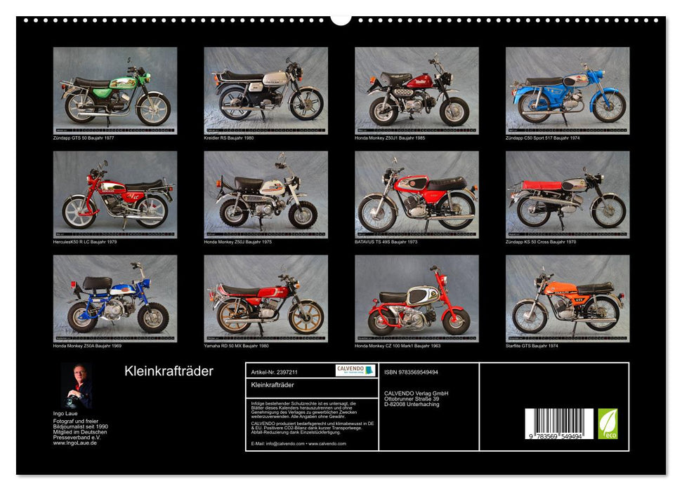 Kleinkrafträder (CALVENDO Premium Wandkalender 2027)
