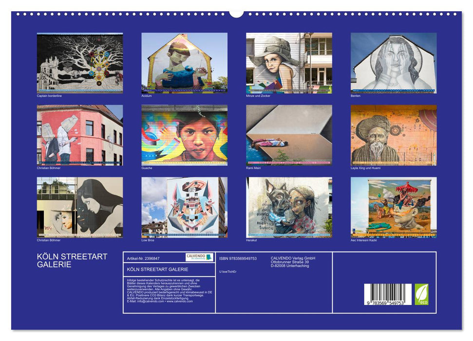 KÖLN STREETART GALERIE (CALVENDO Premium Wandkalender 2027)