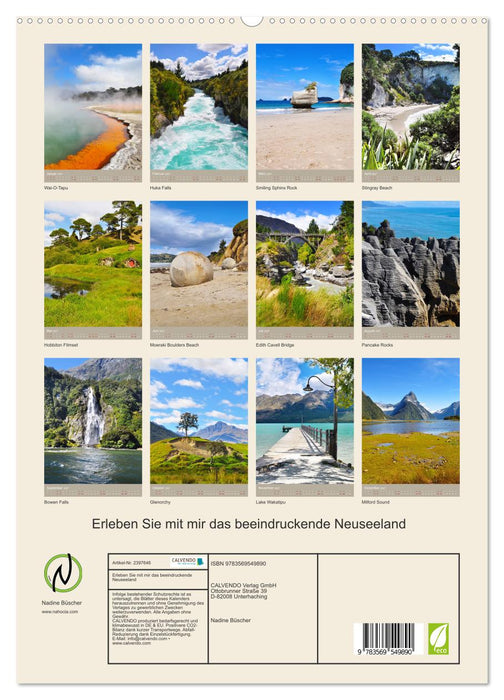 Erleben Sie mit mir das beeindruckende Neuseeland (CALVENDO Premium Wandkalender 2027)