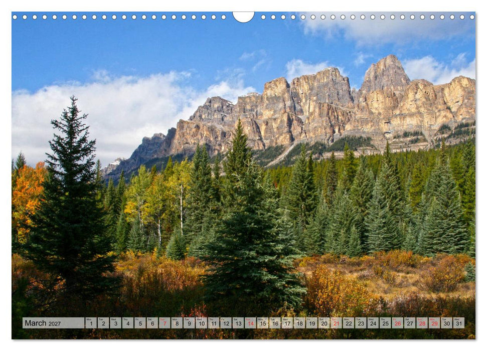 Indian Summer in the Canadian Rockies (CALVENDO Monthly Calendar 2027)