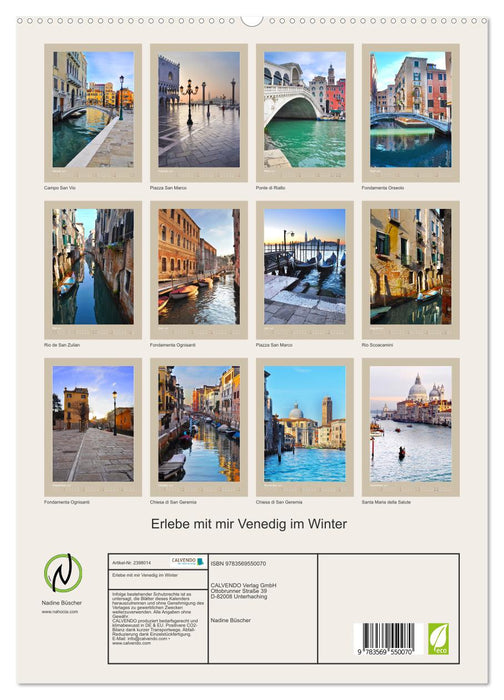 Erlebe mit mir Venedig im Winter (CALVENDO Premium Wandkalender 2027)