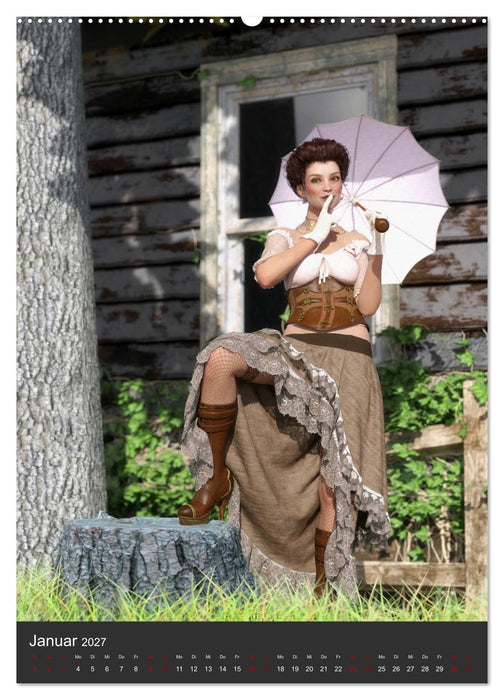 Sexy Steampunk Pin Up (CALVENDO Premium Wandkalender 2027)