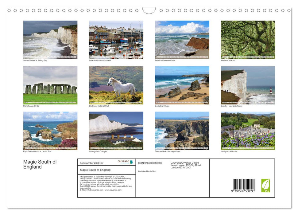 Magic South of England (CALVENDO Monthly Calendar 2027)