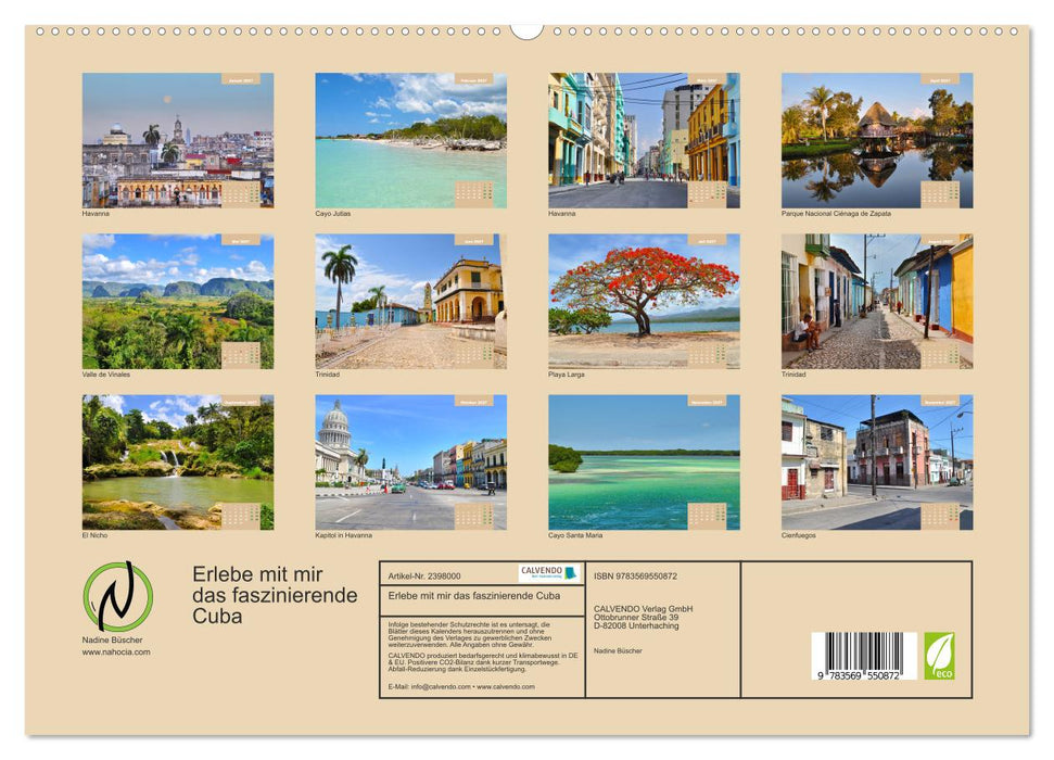 Erlebe mit mir das faszinierende Cuba (CALVENDO Premium Wandkalender 2027)