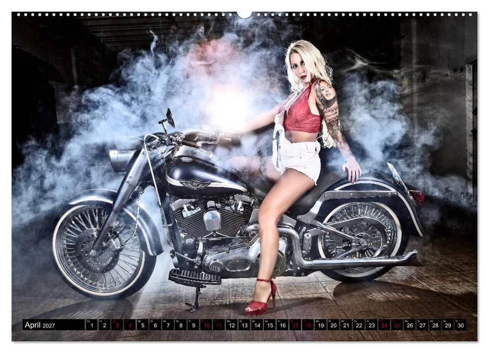 Motorräder und Sexy Girls (CALVENDO Wandkalender 2027)