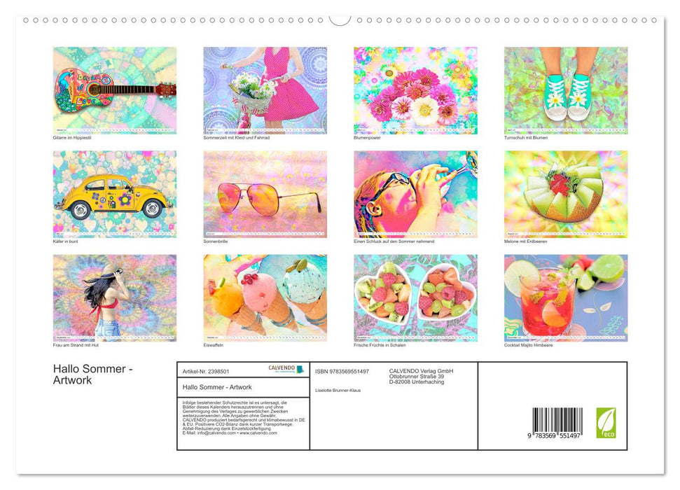 Hallo Sommer - Artwork (CALVENDO Premium Wandkalender 2027)