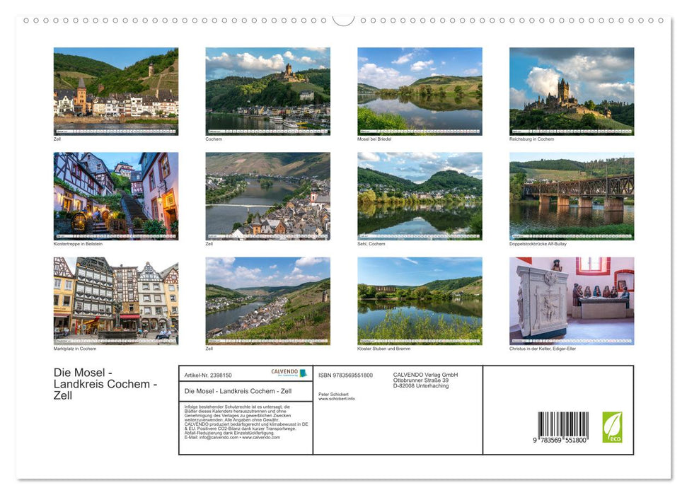 Die Mosel - Landkreis Cochem - Zell (CALVENDO Premium Wandkalender 2027)
