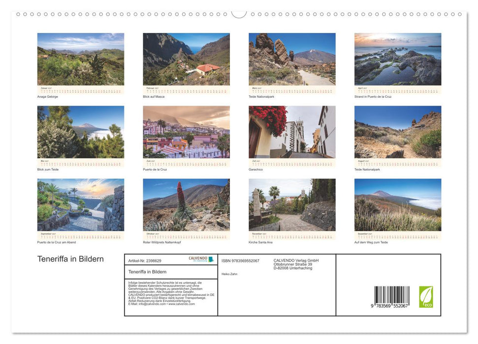 Teneriffa in Bildern (CALVENDO Premium Wandkalender 2027)