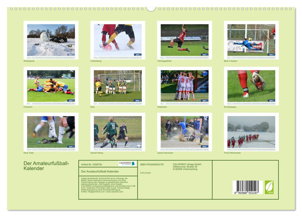 Der Amateurfußball-Kalender (CALVENDO Premium Wandkalender 2027)