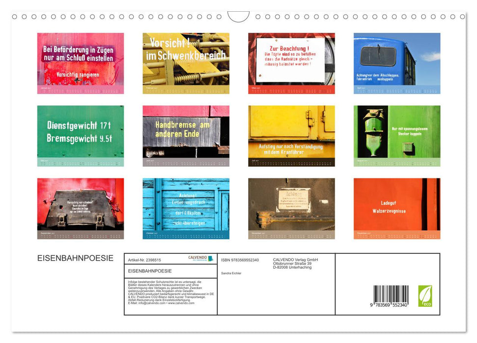 EISENBAHNPOESIE (CALVENDO Wandkalender 2027)