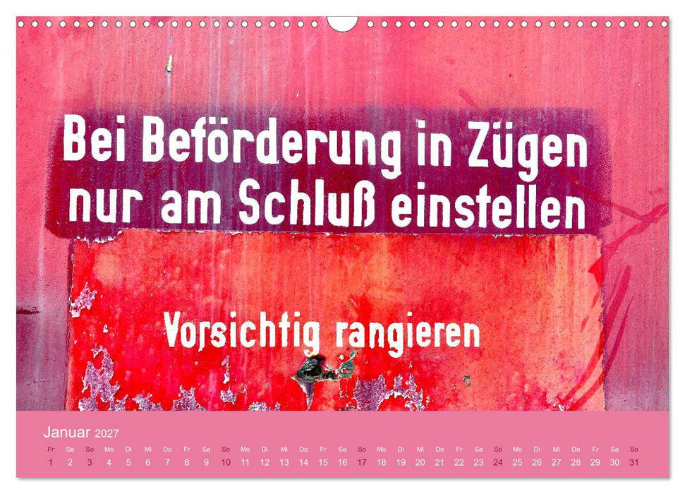 EISENBAHNPOESIE (CALVENDO Wandkalender 2027)