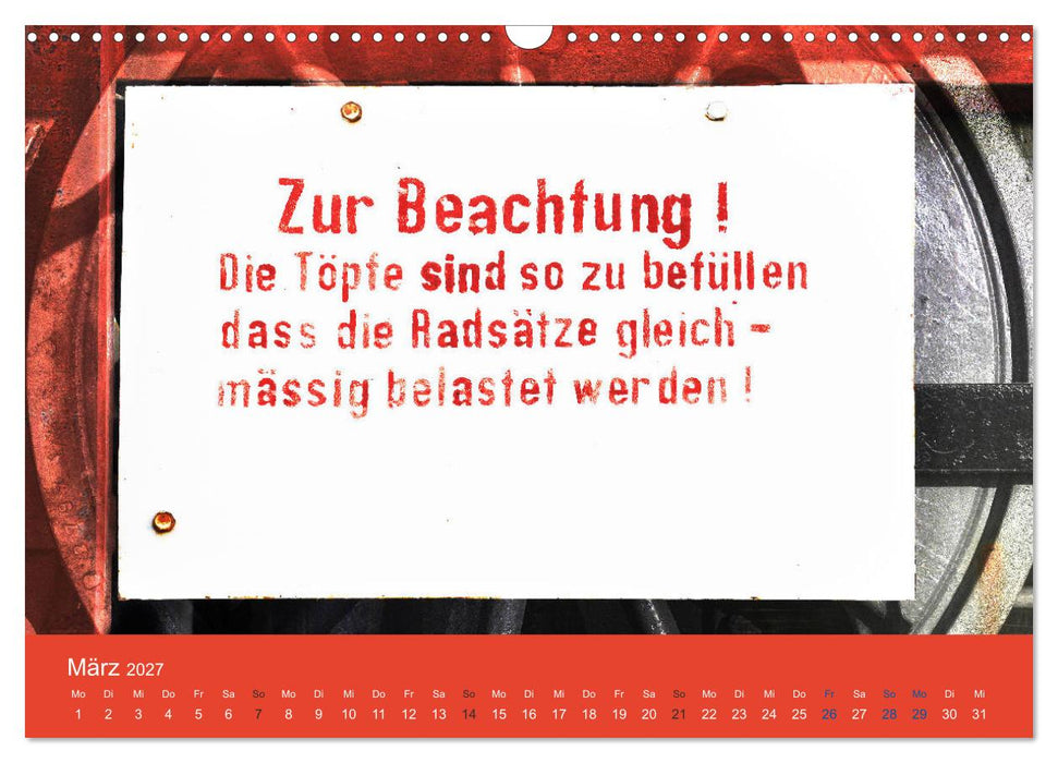 EISENBAHNPOESIE (CALVENDO Wandkalender 2027)