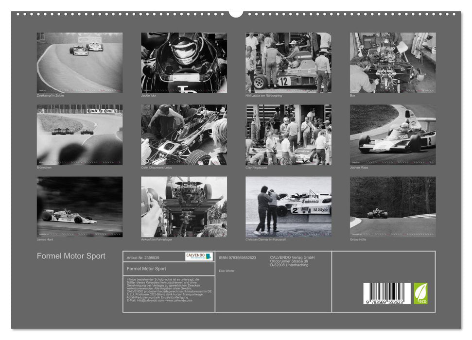 Formel Motor Sport (CALVENDO Wandkalender 2027)
