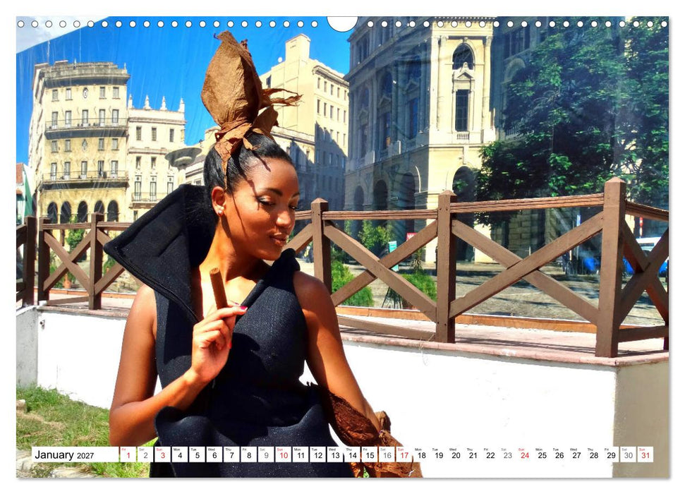 Cuban Cigars - Blue haze in Havana (CALVENDO Monthly Calendar 2027)