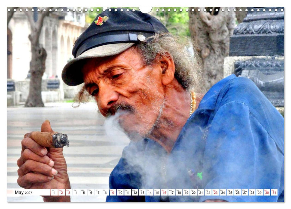 Cuban Cigars - Blue haze in Havana (CALVENDO Monthly Calendar 2027)