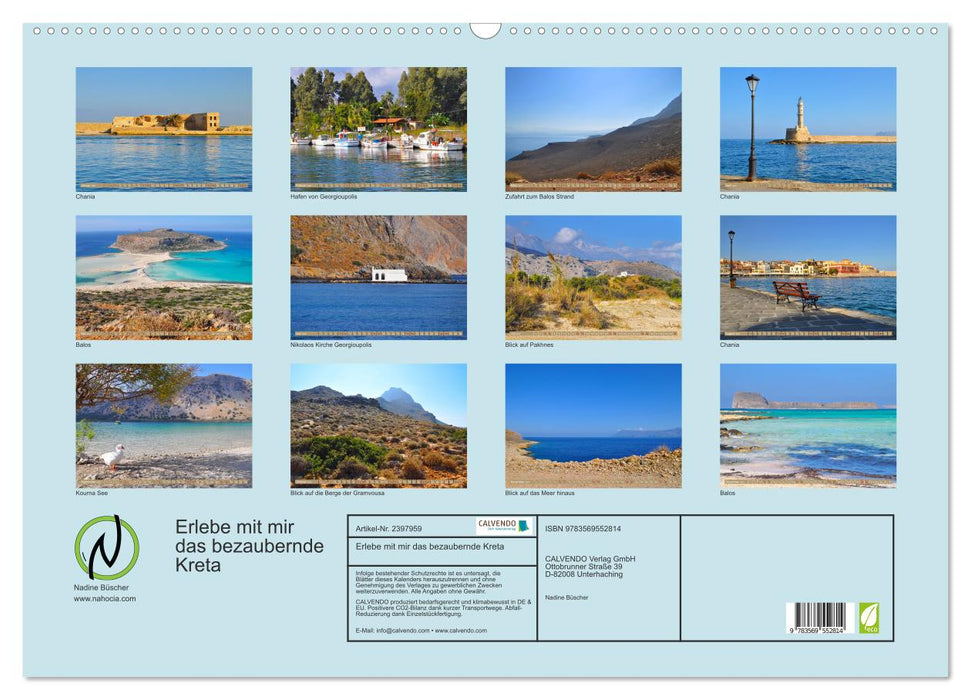 Erlebe mit mir das bezaubernde Kreta (CALVENDO Wandkalender 2027)