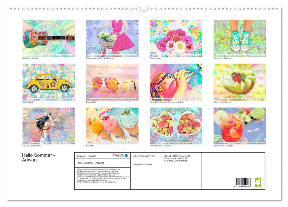 Hallo Sommer - Artwork (CALVENDO Wandkalender 2027)