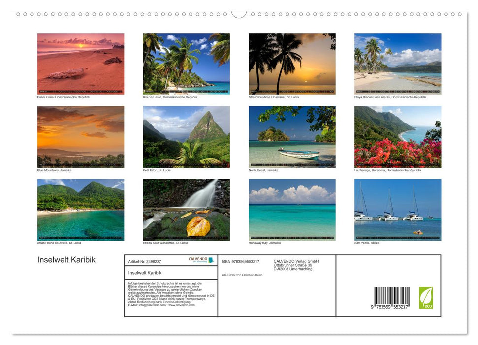 Inselwelt Karibik (CALVENDO Premium Wandkalender 2027)