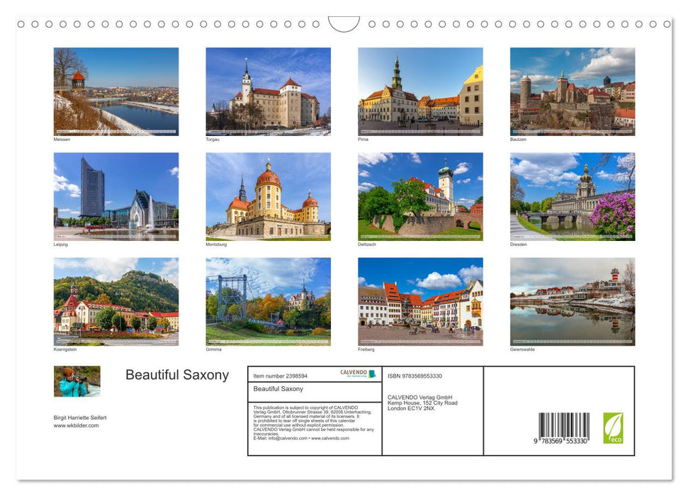 Beautiful Saxony (CALVENDO Monthly Calendar 2027)
