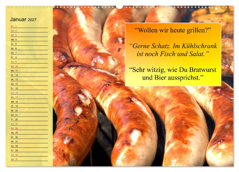 Auftragsgriller für effektive Fettverbrennung! Denn Grillsaison ist immer! (CALVENDO Wandkalender 2027)