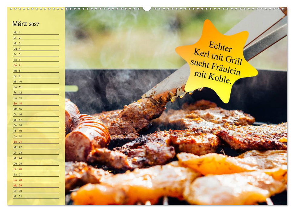 Auftragsgriller für effektive Fettverbrennung! Denn Grillsaison ist immer! (CALVENDO Wandkalender 2027)