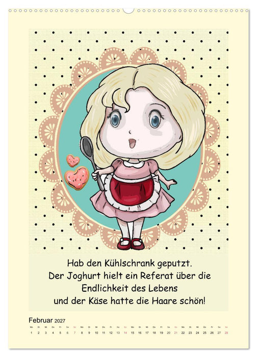 Mampfen und Lachen! Lustige Sprüche über Küche, kochen und essen (CALVENDO Premium Wandkalender 2027)