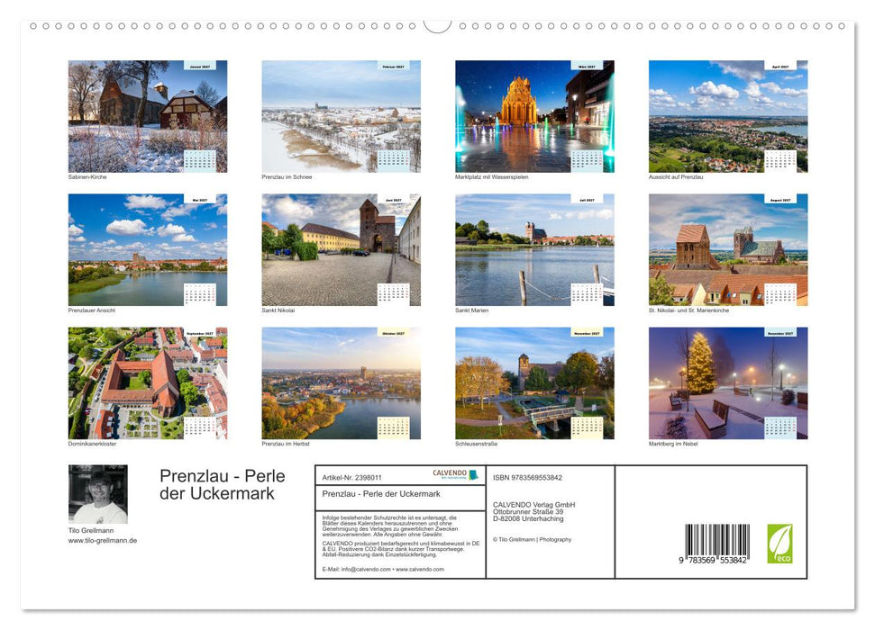 Prenzlau - Perle der Uckermark (CALVENDO Wandkalender 2027)