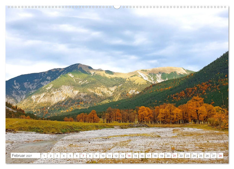 Indian Summer in der Eng - Das Naturdenkmal Großer Ahornboden (CALVENDO Wandkalender 2027)
