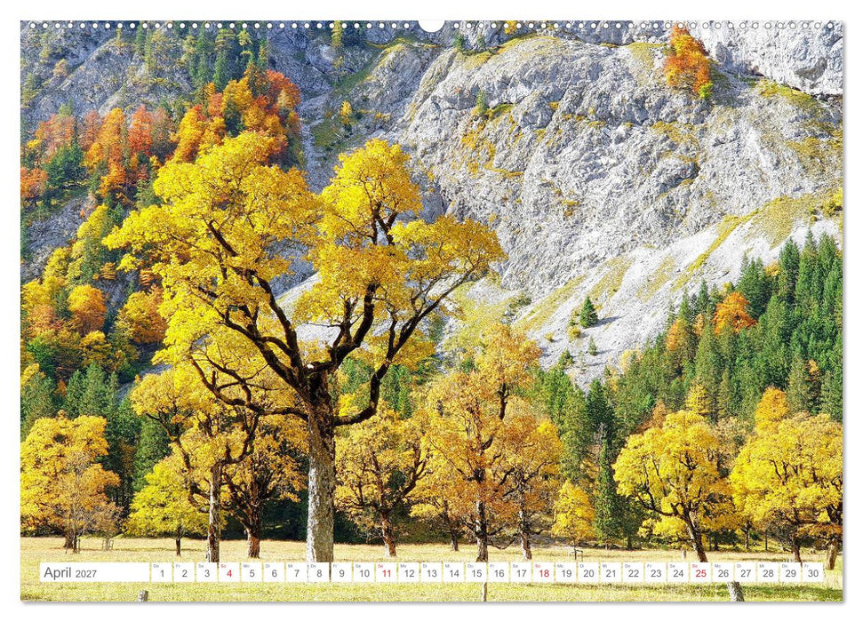Indian Summer in der Eng - Das Naturdenkmal Großer Ahornboden (CALVENDO Wandkalender 2027)