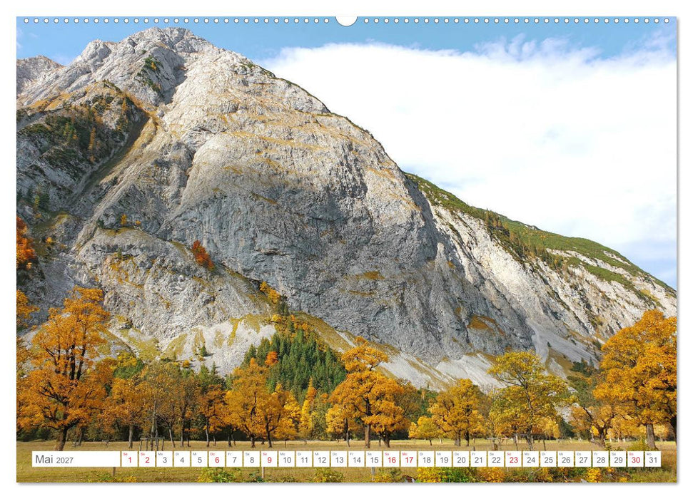 Indian Summer in der Eng - Das Naturdenkmal Großer Ahornboden (CALVENDO Wandkalender 2027)