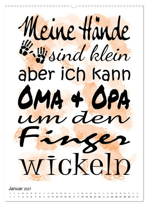 Oma und Opa, die Helden unserer Kindheit (CALVENDO Wandkalender 2027)