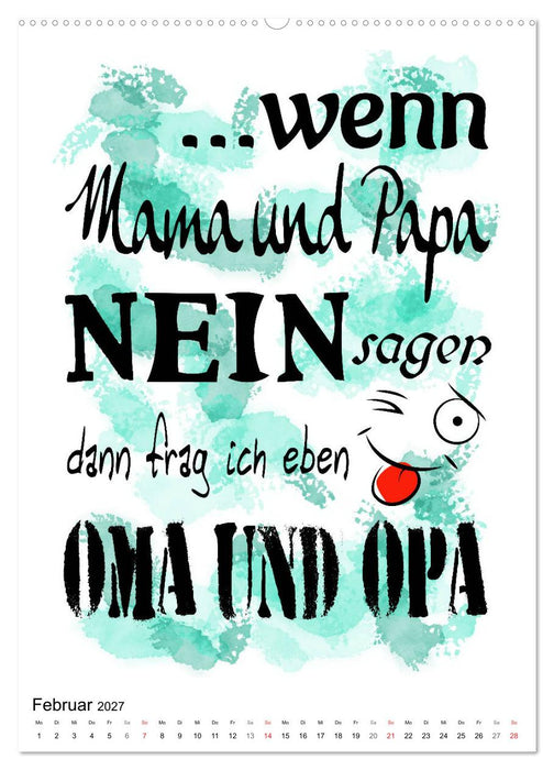 Oma und Opa, die Helden unserer Kindheit (CALVENDO Wandkalender 2027)