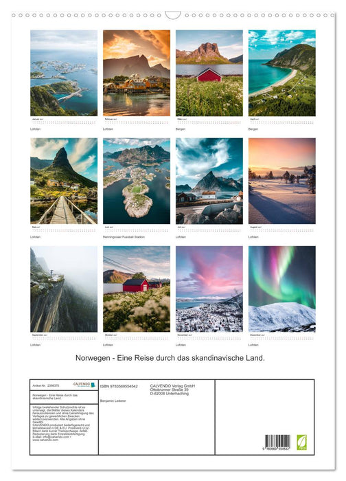 Norwegen - Eine Reise durch das skandinavische Land. (CALVENDO Wandkalender 2027)