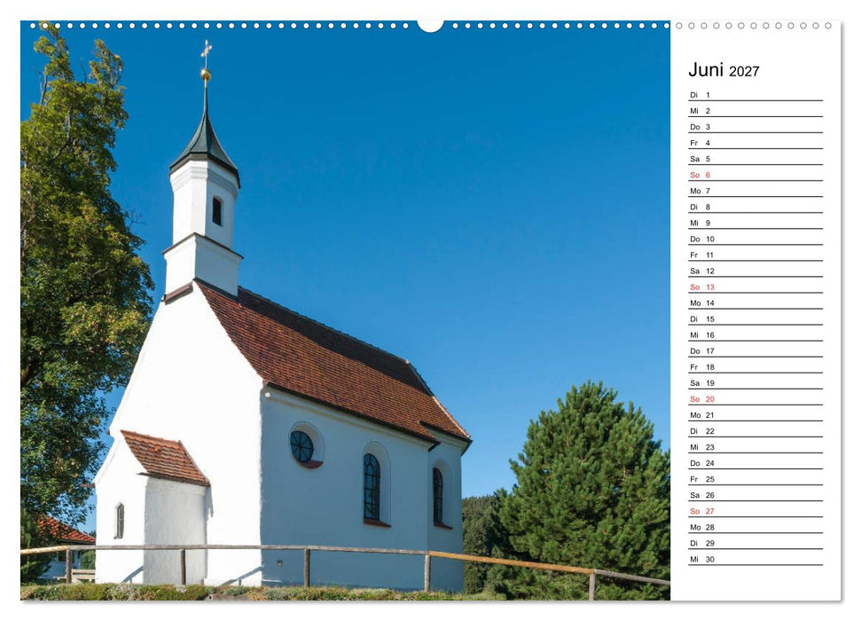 Kapellen - Kleinode im Ostallgäu mit Planerfunktion (CALVENDO Premium Wandkalender 2027)