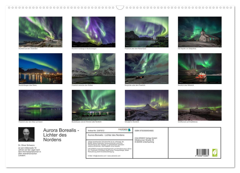 Aurora Borealis - Lichter des Nordens (CALVENDO Wandkalender 2027)