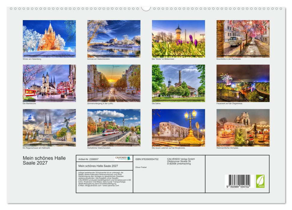 Mein schönes Halle Saale 2027 (CALVENDO Premium Wandkalender 2027)