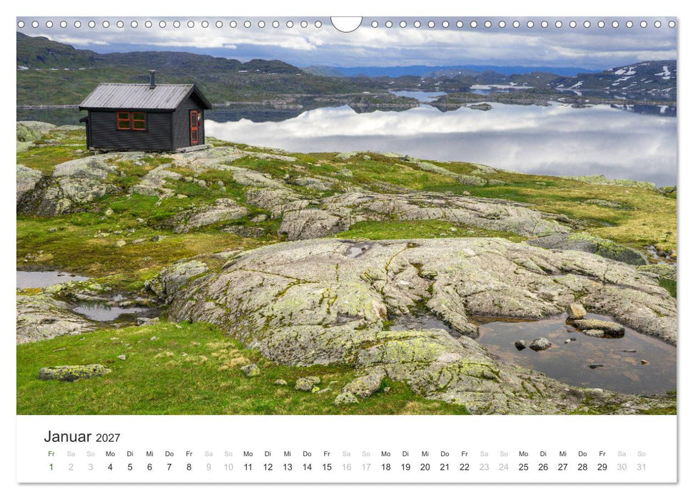 Norwegen Kalender - Wilde Hütten in den Bergen (CALVENDO Wandkalender 2027)