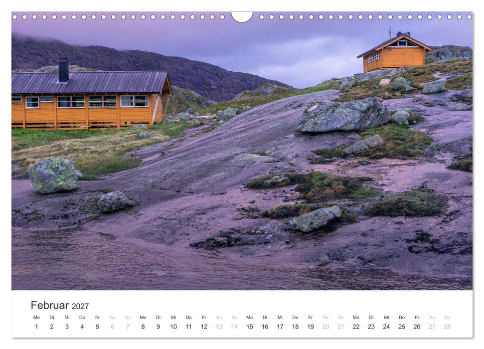 Norwegen Kalender - Wilde Hütten in den Bergen (CALVENDO Wandkalender 2027)