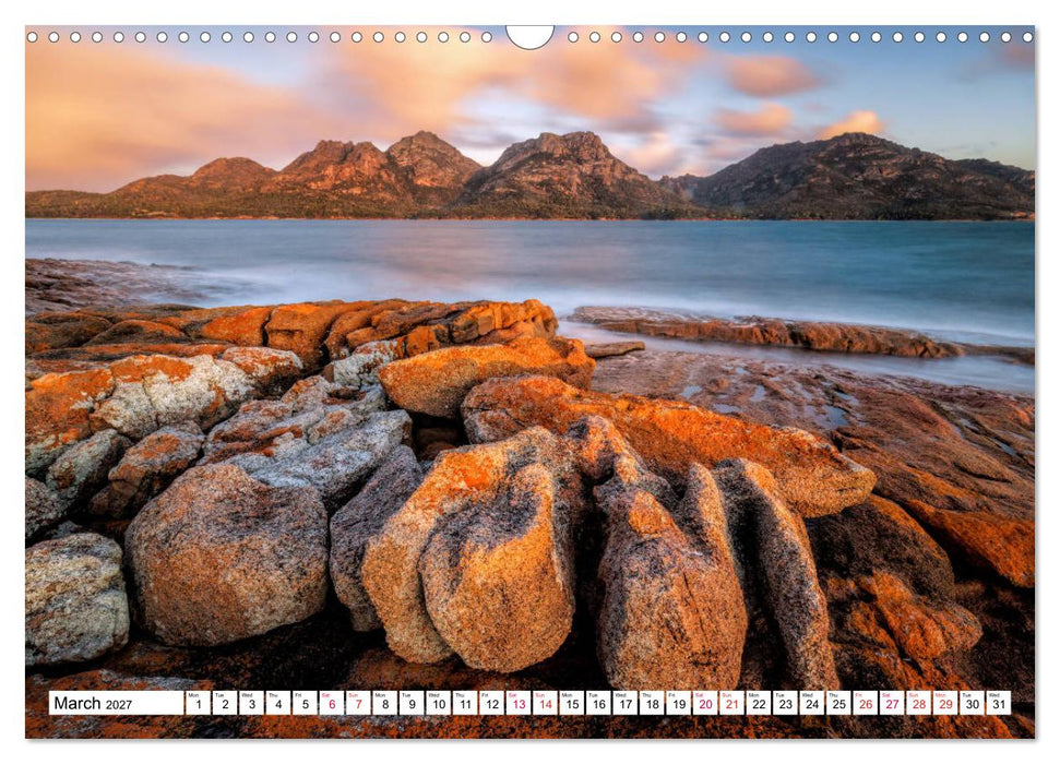 Tasmania Rainforest, waterfalls and rocky shores (CALVENDO Monthly Calendar 2027)