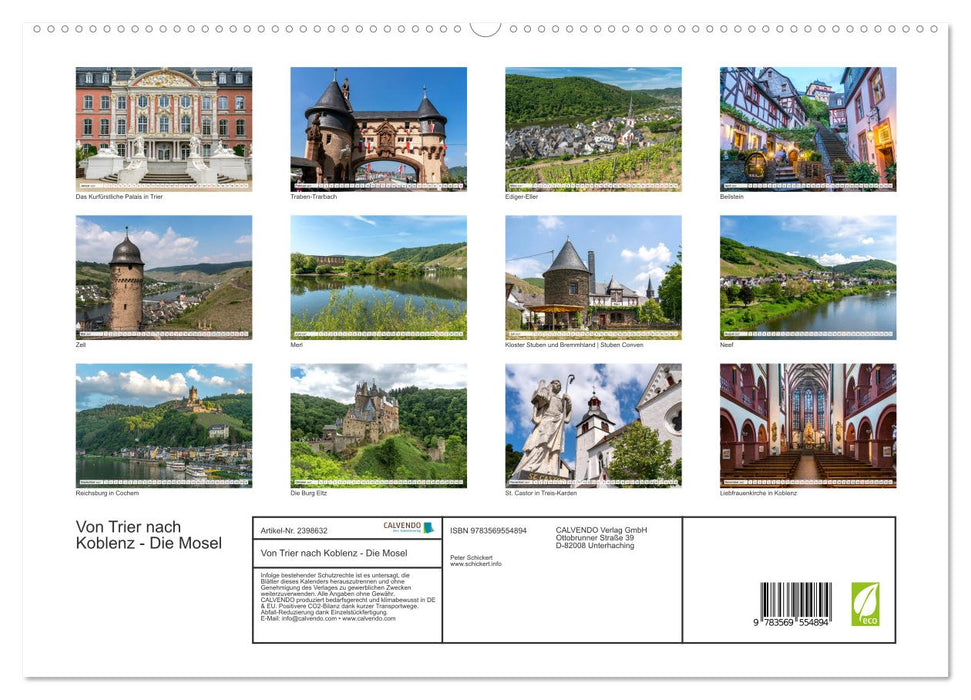 Von Trier nach Koblenz - Die Mosel (CALVENDO Premium Wandkalender 2027)