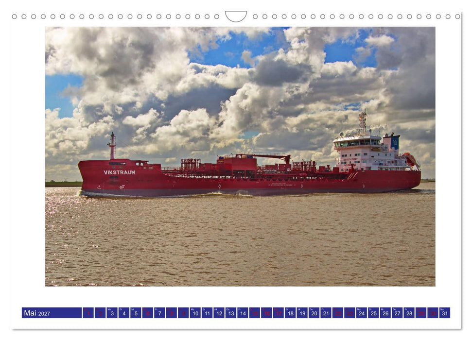 Schiffe auf der Unterweser (CALVENDO Wandkalender 2027)